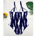 thumbnail image 5 of Ailaofu Women Summer Print Deep V Underwire Bikini Adjustable Shoulder Strap Sports Swimming Swimsuit, 5 of 7