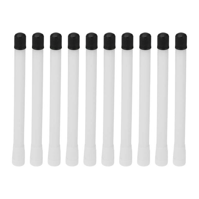 10 piezas de adaptador de inflado de válvula de llanta de plástico universal de 125 mm 180 grados para automóvil, motocicleta, RV, camión, bicicleta
