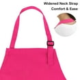 thumbnail image 5 of TOPTIE Kids Apron and Chef Hat Set, Adjustable Cotton Child Cooking Kitchen Apron, S-XXL-Hot Pink-XL, 5 of 6