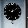 thumbnail image 3 of Inteprter Reloj de pared, reloj silencioso, decoración del hogar, colgante colgante de buena precisión, relojes de sala de estar alimentados Electrodomésticos, 3 of 6