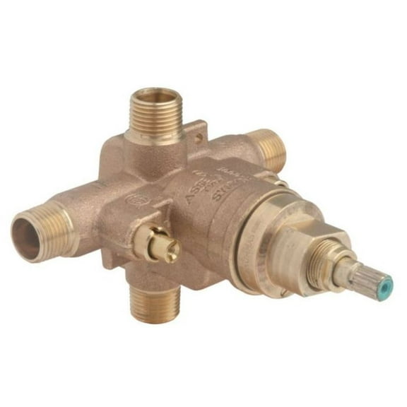 Temptrol Brass Pressure-Balancing Tub and Shower Valve with Service Stops