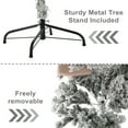 thumbnail image 6 of Xinwanna 6FT Artificial Christmas Tree, White Flocked with Realistic Branch & Reinforced Metal Base, Easy to Assembly Xmas Tree, Christmas Decoration Tree, 6 of 11