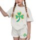 thumbnail image 1 of Vestido de manga corta Estilo Niños Día de San Patricio impreso cuello redondo blusa y pantalones Set de dos piezas Blusa de manga corta, 1 of 6