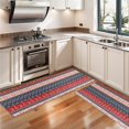 thumbnail image 3 of Kitchen Rugs Sets Of 2,Red and Blue Christmas Knitted Pattern Anti Fatigue Kitchen Mat Rugs Non Slip Washable,Decorative Kitchen Floor Mats for Kitchen,Sink,Laundry,17"X47", 3 of 5