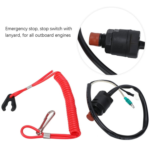 Coupe Circuit Bateau Coupe Circuit Moto Interrupteur D'arrêt Du Moteur, Universel Pour Moteur Hors-bord, Interrupteur D'arrêt De Sécurité Du Moteur De