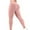 Pink, variant on Stamzod Workout Leggings for Women Summer Solid Color Stretch Yoga Pants Casual Slim Fitness Gym High Waisted Leggings for Women Beige L