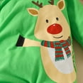thumbnail image 5 of Ulitacool Girls Christmas Romper Crewneck Boys Girls Long Sleeve Onesies Christmas Cartoon Prints Jumpsuit Clothes Bodysuits Cute Playsuit Green 9-12 Months, 5 of 7