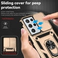 thumbnail image 3 of Galaxy S21 Ultra Case,Dteck Shockproof Rubber Rugged Case Hybrid Hard Ring Holder Kickstand Slide Camera Lens Protector Cover for Samsung Galaxy S21 Ultra,Gold, 3 of 8