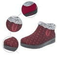 thumbnail image 6 of CZSCPDAW Womens Winter Snow Boots: Insulated Warm Velvet Lined Walking Comfortable Outdoor Boot Size Women Snow Boots New Pattern Flower Print Autumn And Winter Thickened Warm Comfortable Shoes, 6 of 8