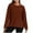 Brown, variant on Scyoekwg Trendy Sweatshirts for Women Fall Winter Clothes Loose Long Sleeve Solid Color Crewneck Sweatshirt Pullover Tops Dressy Casual Pullover(Blue,M)