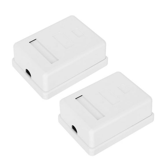 HLONK 2pcs RJ45-8P8C CAT6 Single Port Networks Wiring Surface Mounted Desktop Information Junction Box