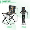 thumbnail image 3 of 600D Oxford Camping Chair Portable Foldable Chair Supports 220 lbs for Picnic, Fishing, Backpacking Cute Reindeer Pattern, 3 of 8