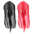 thumbnail image 2 of MERIGLARE 2/ Bonnet Chimio Perte Turban Rouge+noir, 2 of 4
