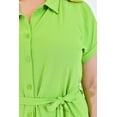 thumbnail image 4 of Vestido camisero Roman Fashion Tallas Extras 2137 Verde Lima 42, 4 of 6
