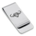 thumbnail image 1 of Stainless Steel Geometric Polygon Buffalo Animal Classic Slim Money Clip Credit Card Holder, 1 of 2