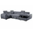 thumbnail image 4 of ACME Hanley Sleeper Sectional Sofa with Storage in Gray Fabric, 4 of 7