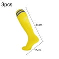 thumbnail image 2 of Kids Knee High Soccer Socks - 3 Pairs Long Football Socks, 2 of 5
