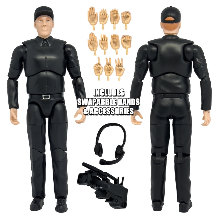 Figures Toy Company WWE AEW Deluxe TV Camera Man, Articulated