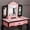 Red, variant on Kepooman Vanity Table Set with Mirror for Girls, Bedroom Dressing Table with Vanity Stool, Red Makeup Vanity Desk