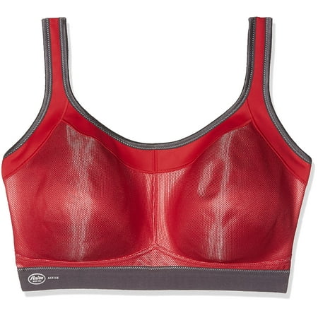 Active Maximum Support Women`s Momentum Sports Bra, ANI-5529, 36C, red, Work out in this maximum impact wire-free sports bra By