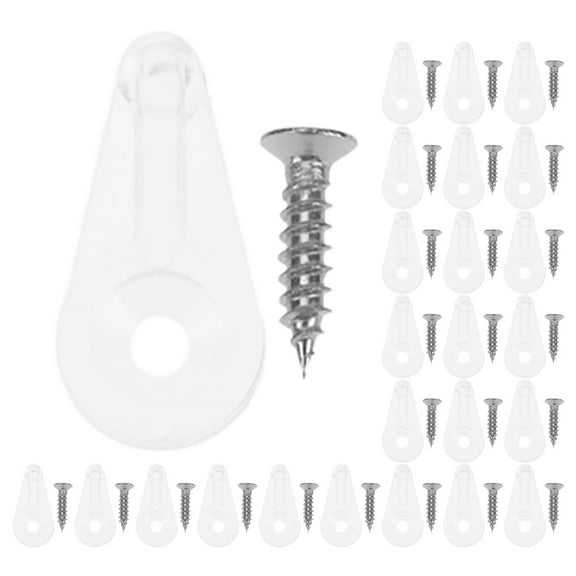 OUNONA 50pcs Glass Retainer Clips Replacement for Cabinet Doors, Mirror Clips for Glass Retainers and Cabinet Door Hardware