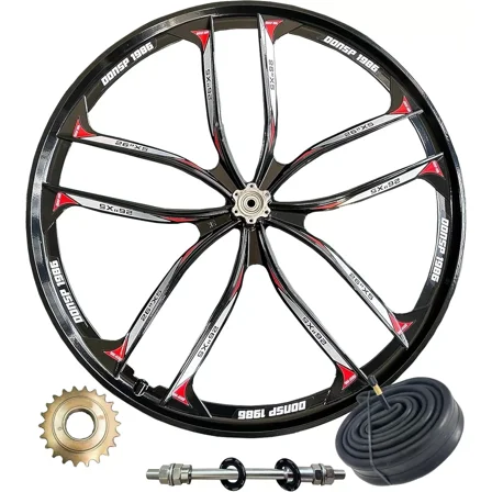 CDH 10 Spokes 26" Rear Bike Mag Wheel 135mm & 22T Flywheel & Bike Inner tire tube