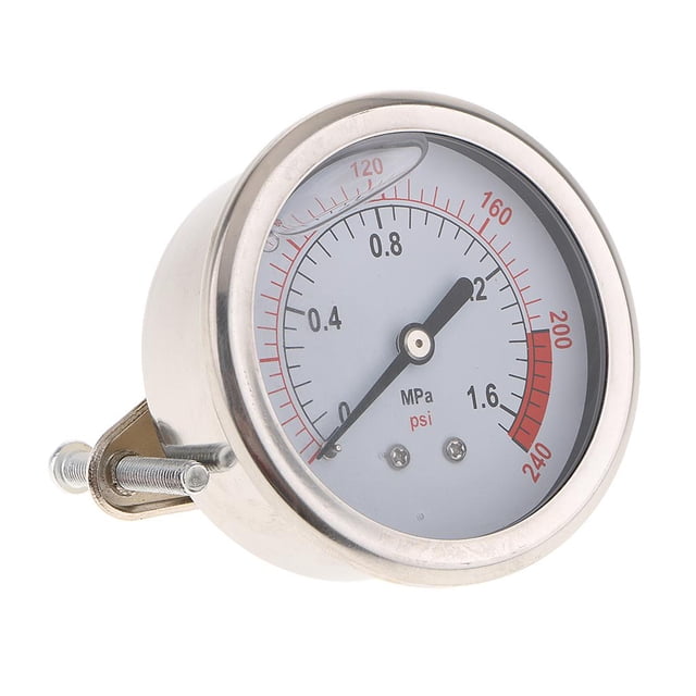 Indicador de presión Manómetro Cola Probador de indicador hidráulico 0-1.6MPA 2.2 Montaje lateral frontal