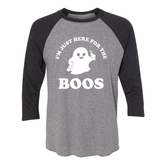 Just Here For The Boos Unisex 3/4 Sleeve Baseball Raglan Tee