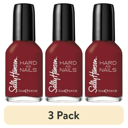 (3 pack) Sally Hansen Hard as Nails Nail Polish, Strong-her 0.45 fl oz, No Chipping or Splitting