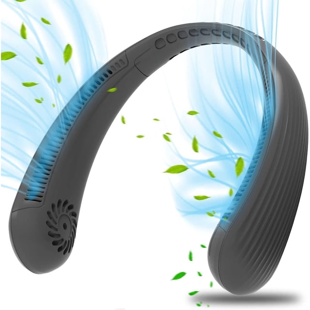 Ventilador de cuello portátil WEIHJMXG recargable sin aspas negro