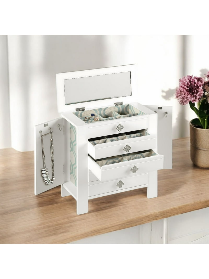 Free Shipping! Hives and Honey Emma Jewelry Chest, Modern White