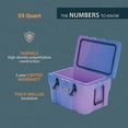thumbnail image 4 of Lifetime 55 qt Bear-Resistant Camping Cooler, Premium High Performance, Ice Retention, Hard Cooler, 60 Can Capacity, Twilight Fusion (91448), 4 of 15