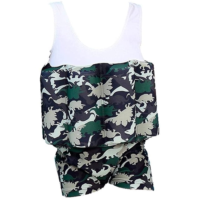 Maillot de Bain Flottant une Pièce Fille Garçon avec Flottabilité Réglable Gilet de Sauvetage pour Enfant