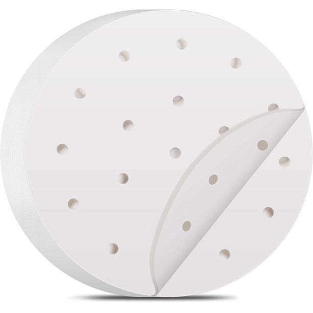 200 piezas de revestimientos para freidoras de aire, hojas de papel pergamino perforadas de 9 pulgadas, tapete antiadherente para cocinar al vapor para freidoras de aire/vaporizadoras de