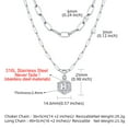 thumbnail image 6 of KeyStyle Layered Initial Necklace for Women Stainless Steel Layered Paperclip Link Chain Set Alphabet Letter Pendant Necklaces Birthday Valentines Jewelry Gifts for Girlfriends Wife, 6 of 10