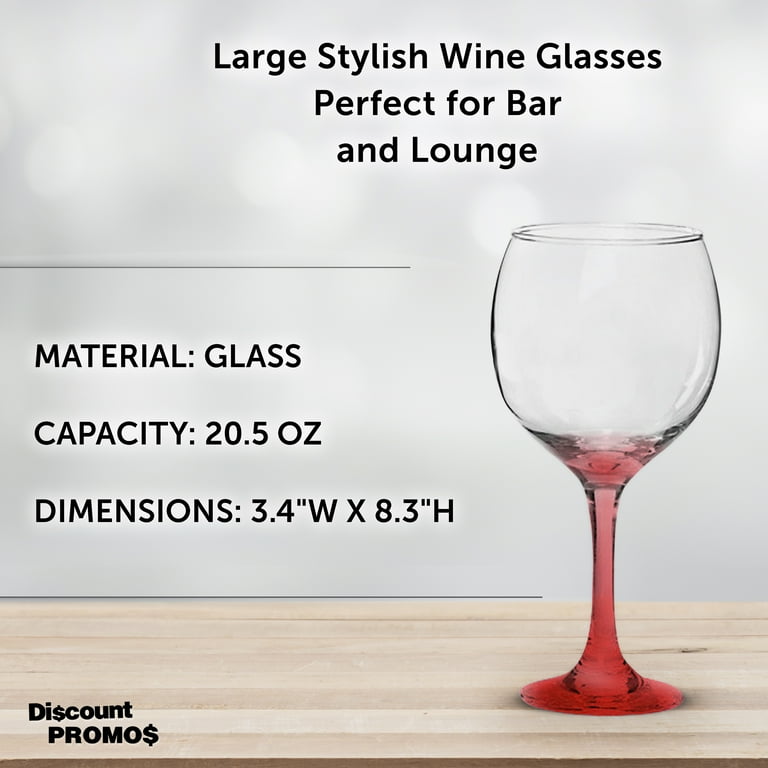 Premiere Wedding Wine Glasses 20.5 oz. Set of 12, Bulk Pack - Restaurant  Glassware, Perfect for Red Wine or White Wine - Red
