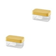 thumbnail image 1 of Ounissouiy Ice Cube Mold Maker Tapa Caja de almacenamiento Bar Cocina Funda de silicona Fiesta Amarillo/Presionando 2Conjunto, 1 of 6