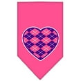 thumbnail image 4 of Pet and Dog Bandana Screen Printed, "Argyle Heart Purple", 4 of 5