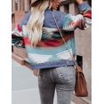 thumbnail image 3 of HSHDLDF Women's Aztec Denim Jacket Distressed Lapel Long Sleeve Vintage Button Down Denim Jacket Shacket, 3 of 6