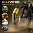 thumbnail image 5 of VIVI 26" x 4.0 Fat Tire Electric Bike for Adults, 750W Electric Mountain Bicycle with 48V 15Ah Removable Battery, 7-Speed，Front Suspension，Step Through E Bike UL2849 Certified, 5 of 8