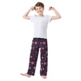 thumbnail image 3 of Purple Pink Hearts Pattern Pajama Pants Soft Lightweight Lounge Pants Bottoms Sleep Pants Warm Comfy, 3 of 9