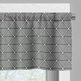 thumbnail image 3 of Ambesonne Abstract Valance Pack of 2, Striped Diamond Shapes, 54"X18", Charcoal Grey and White, 3 of 5