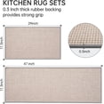 thumbnail image 2 of Kitchen Rugs and Mats Non Skid Washable Set of 2 PCS, Absorbent Runner Rugs for Kitchen, Front of Sink, Kitchen Mats for Floor, 17.3"x 47"+17.3"x 29" (Gray), 2 of 12