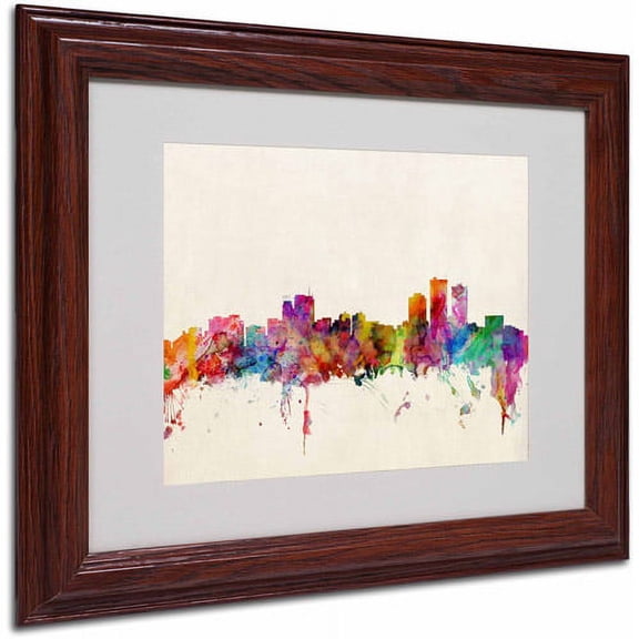 Trademark Fine Art "Anchorage, Alaska" Canvas Art by Michael Tompsett, Wood Frame