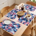 thumbnail image 5 of Blue Pink Abstract Art Placemats Set of 4 Geometric Modern Art Place Mats Indoor Wipeable Table Mats Washable Cloth Dining Table Placemats for Kitchen Holiday Party Home Decor 13x19 Inch, 5 of 9