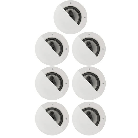 Acoustic Audio CSic64 Frameless 6.5" In Ceiling 7 Speaker Set 3 Way Home Theater Speakers