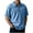 Blue, variant on BinBiL Mens GOLF Shirts Quarter Zip Shirts Casual Classic Lightweight Short Sleeve Golf Collared Shirt with Pocket Brown S(S)