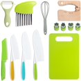 thumbnail image 2 of Juego completo de cuchillos para cortar verduras y tartas para niños de siete piezas, cuchillo de plástico para niños, cuchillo de fruta, regalo, 2 of 6