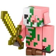 thumbnail image 3 of Minecraft Construction de bloc Zombie Piglin figurines de jeu vidéo, 3 of 8