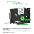 thumbnail image 7 of GREENCYCLE 50PK Compatible for Brother P-touch 9mm x 8m Black on White TZ TZe TZe-FX221 TZ-FX221 TZe-221 TZ-221 Flexible ID Cable Wire Label Tape, 7 of 7